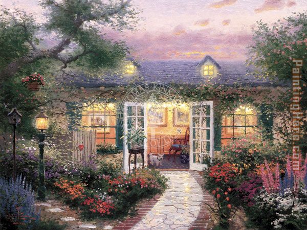 Studio in The Garden painting - Thomas Kinkade Studio in The Garden art painting Studio in The Garden painting - Thomas Kinkade Studio in The Garden art painting